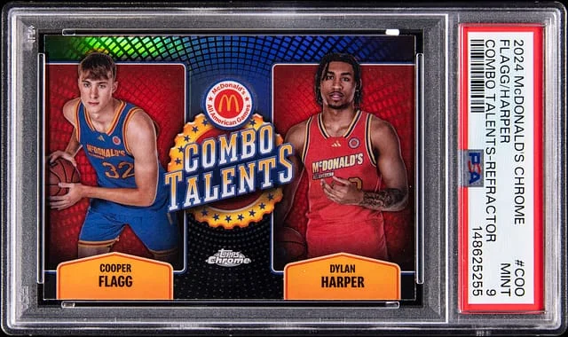 2024-25 Topps Cooper Flagg/Dylan Harper McDonald's Chrome Combo Talents Refractor #COT-COO card image