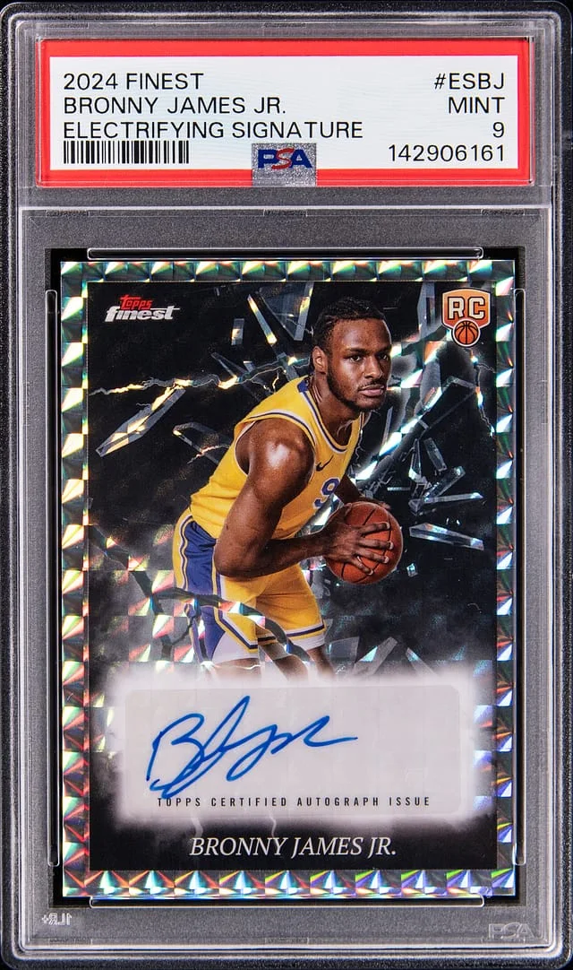 2024-25 Topps Finest Bronny James Jr. Electrifying Signature #ES-BJ card image