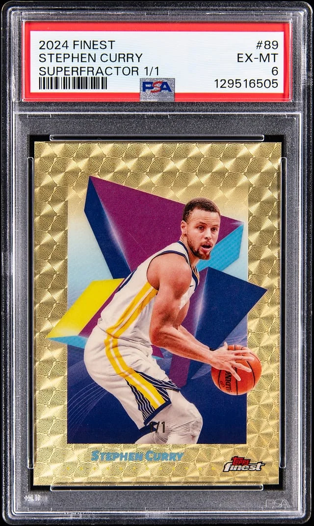 2024-25 Topps Finest Stephen Curry SuperFractor #89 card image