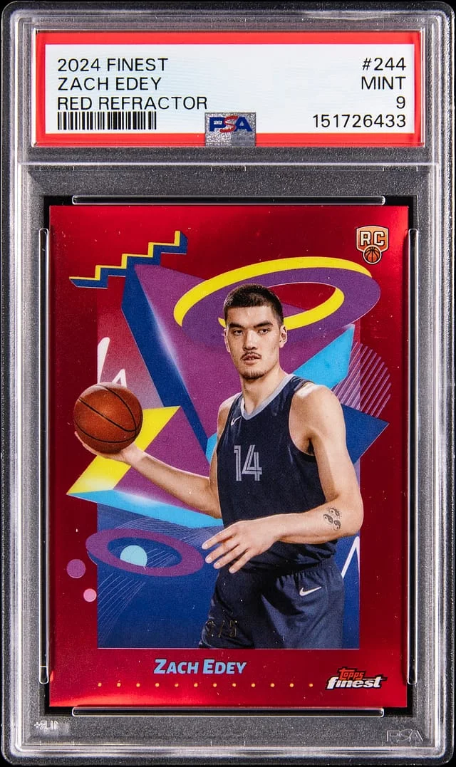2024-25 Topps Finest Zach Edey Red Refractor #244 card image