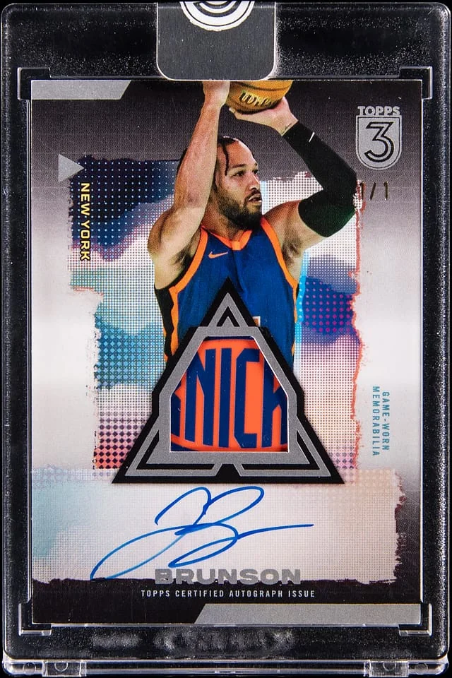 2024-25 Topps Jalen Brunson 3 Relic Autographs Prime #RP-JB card image