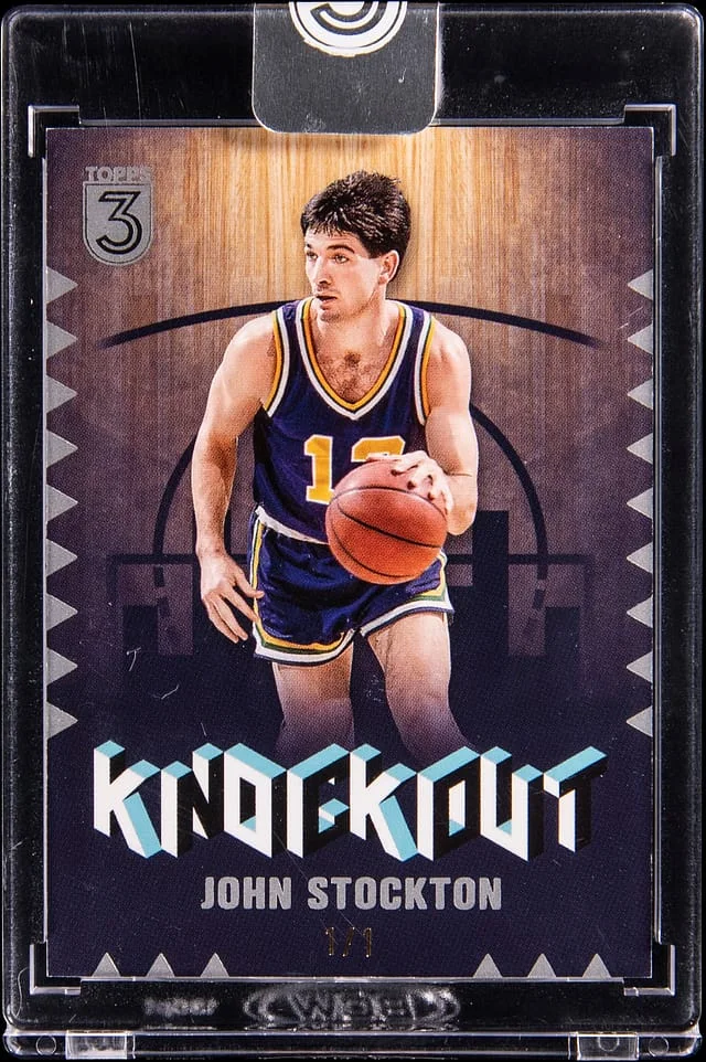 2024-25 Topps John Stockton - Topps Encased 3 Knockout Platinum #KO-23 card image
