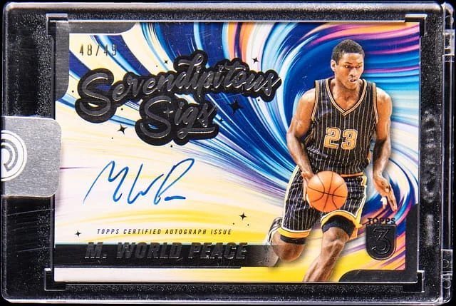 2024-25 Topps Meta World Peace 3 Serendipitous Sigs #SS-MW card image