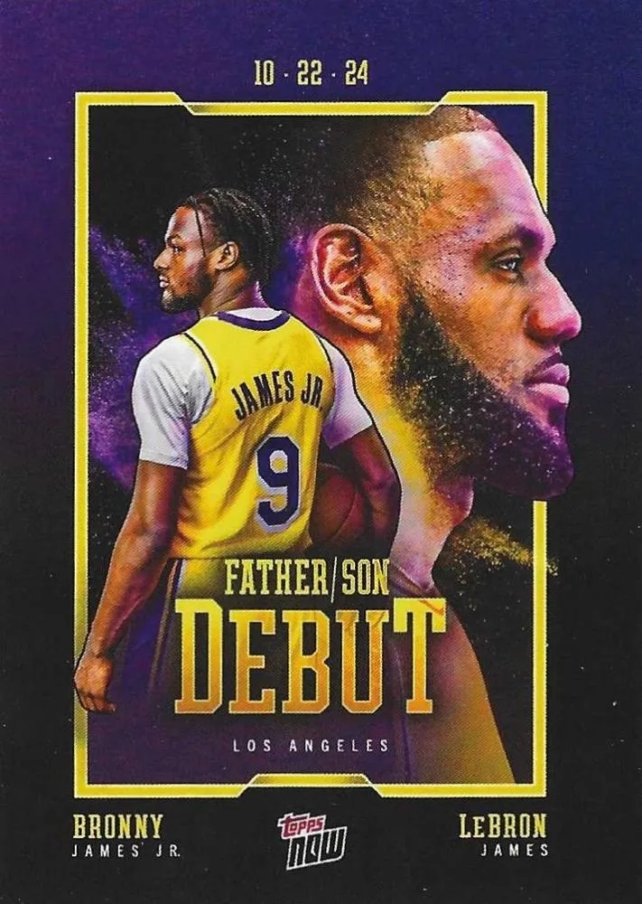 2024-25 Topps Now Bronny James #1 card image
