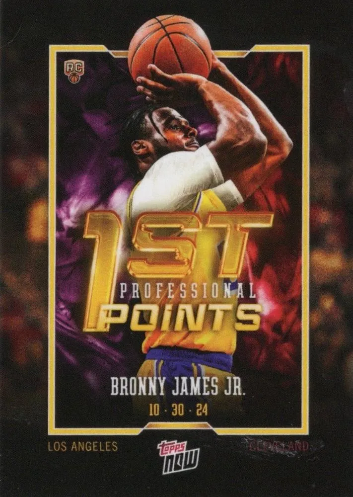 2024-25 Topps Now Bronny James #3 card image