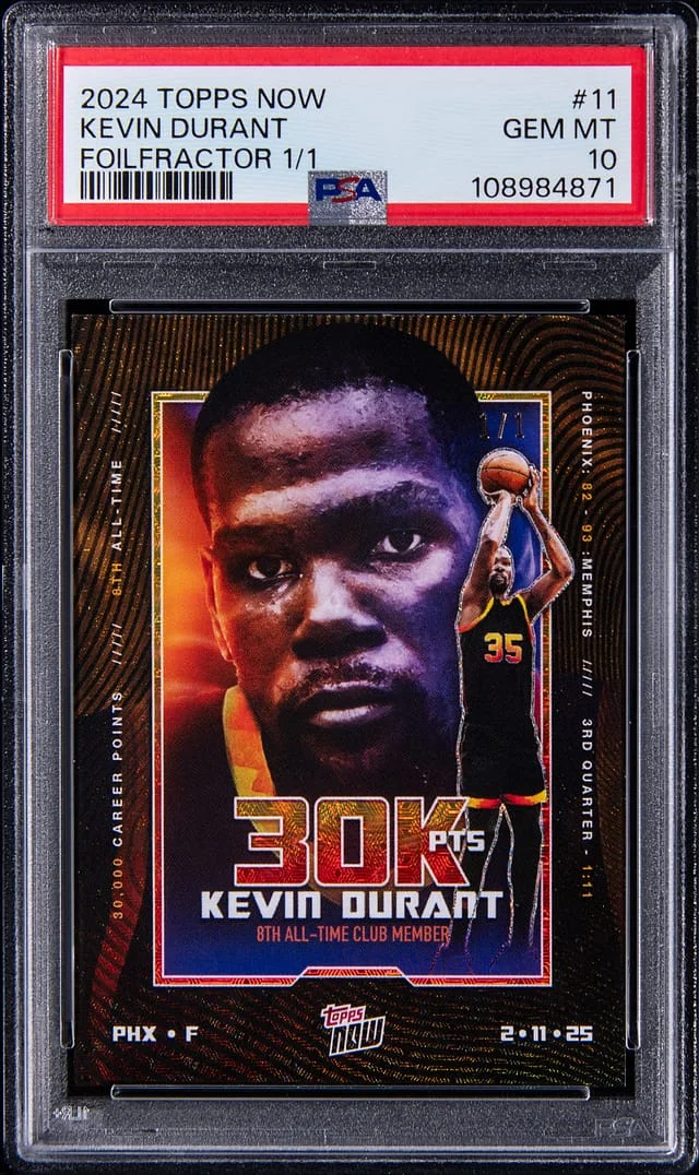 2024-25 Topps Now Kevin Durant FoilFractor #11 card image