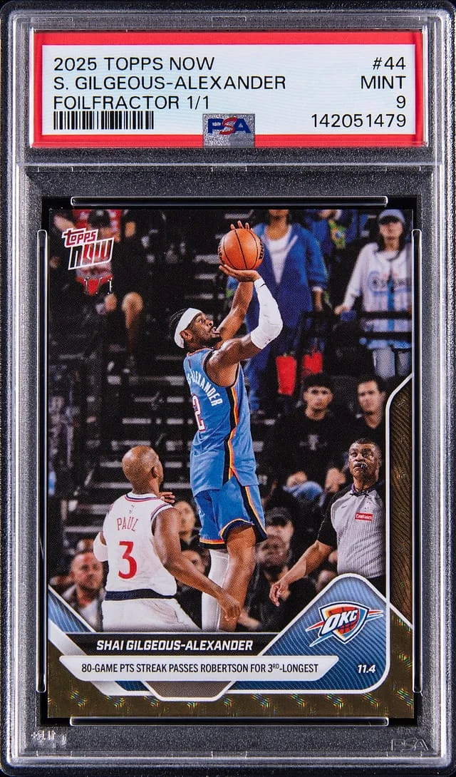 2024-25 Topps Now Shai Gilgeous-Alexander Foilfractor #44 card image