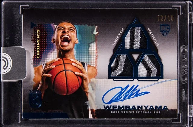 2024-25 Topps Victor Wembanyama 3 Patch Horizontal Autograph #101 card image