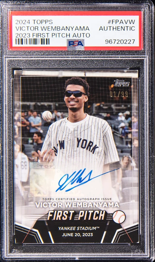 2024-25 Topps Victor Wembanyama 2023 First Pitch Autograph #FPA-VW card image