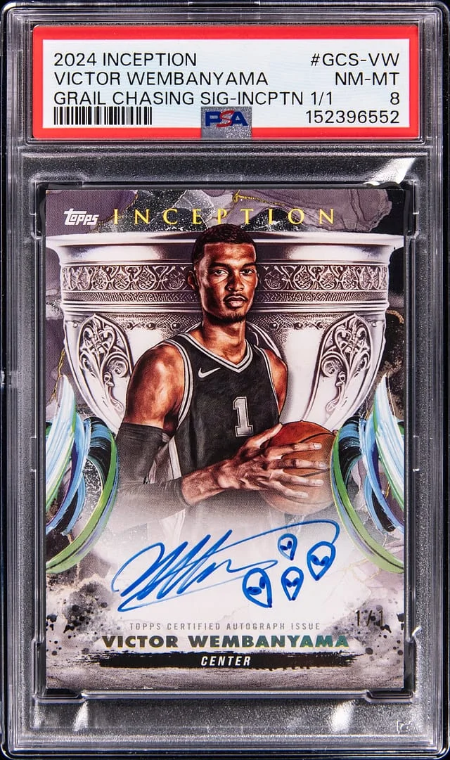2024-25 Topps Victor Wembanyama Inception Grail Chasing Signatures Inscription #GCS-VW card image
