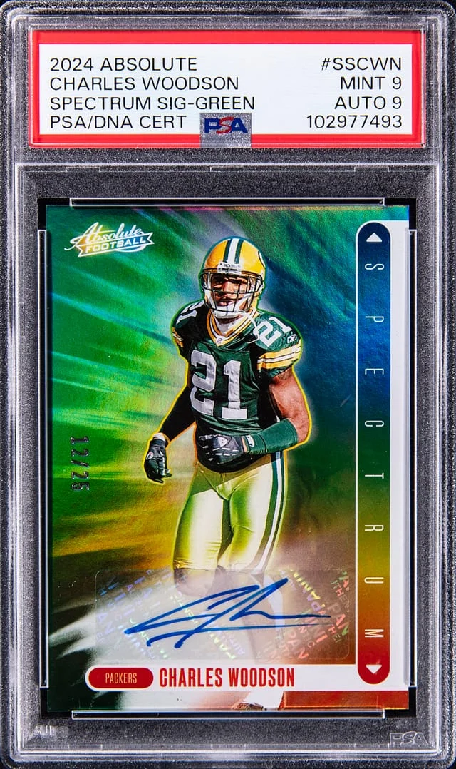 2024 Absolute Charles Woodson Spectrum Signatures-Green #SSCWN card image
