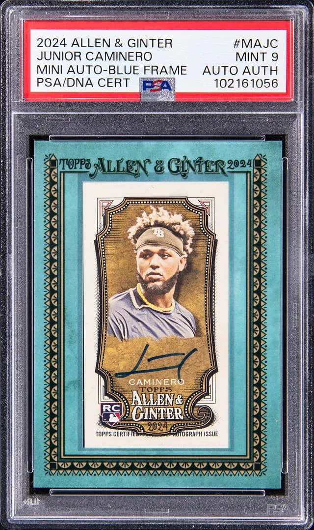 2024 Allen & Ginter Junior Caminero Mini Autograph-Blue Frame #MAJC card image
