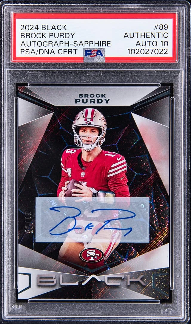 2024 Black Autograph-Sapphire Brock Purdy #89 card image