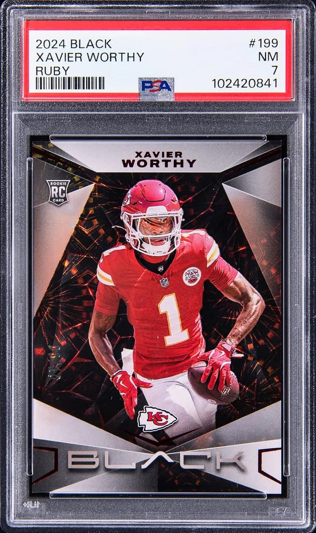 2024 Black Ruby Xavier Worthy #199 card image