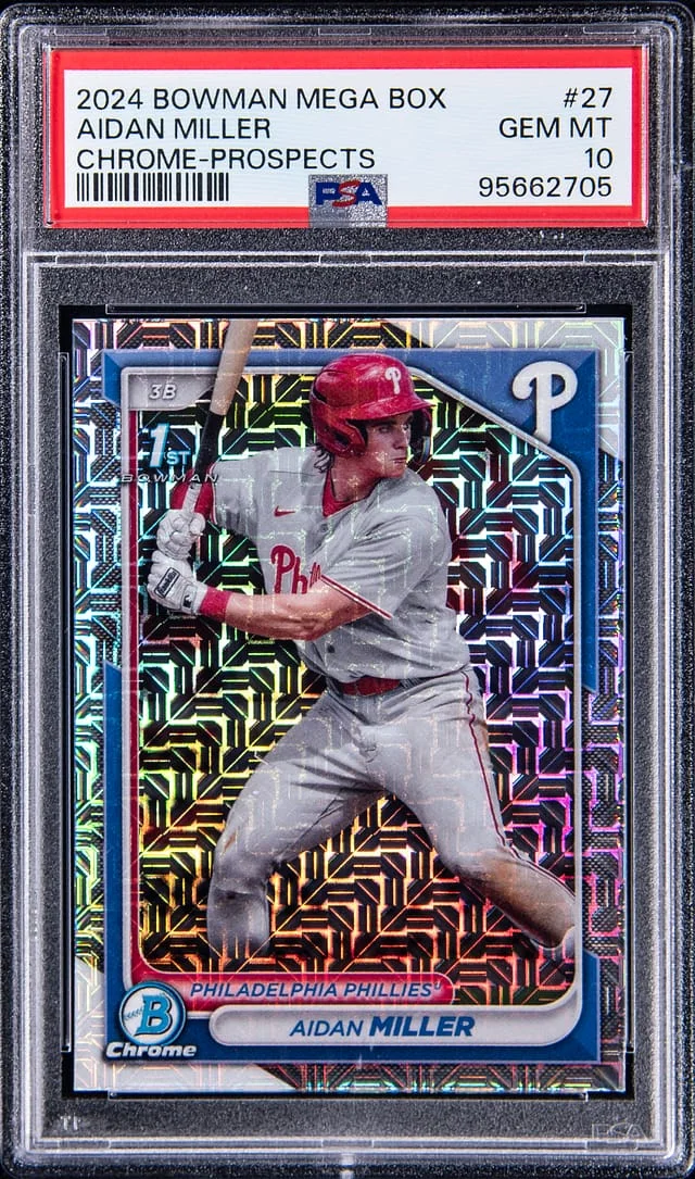 2024 Bowman Aidan Miller Mega Box Chrome Prospects #BCP-27 card image