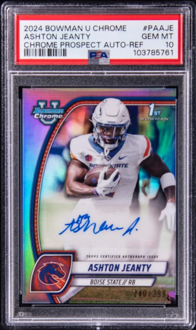 2024 Bowman Ashton Jeanty U Chrome Chrome Prospect Autograph Refractor #PAAJE card image