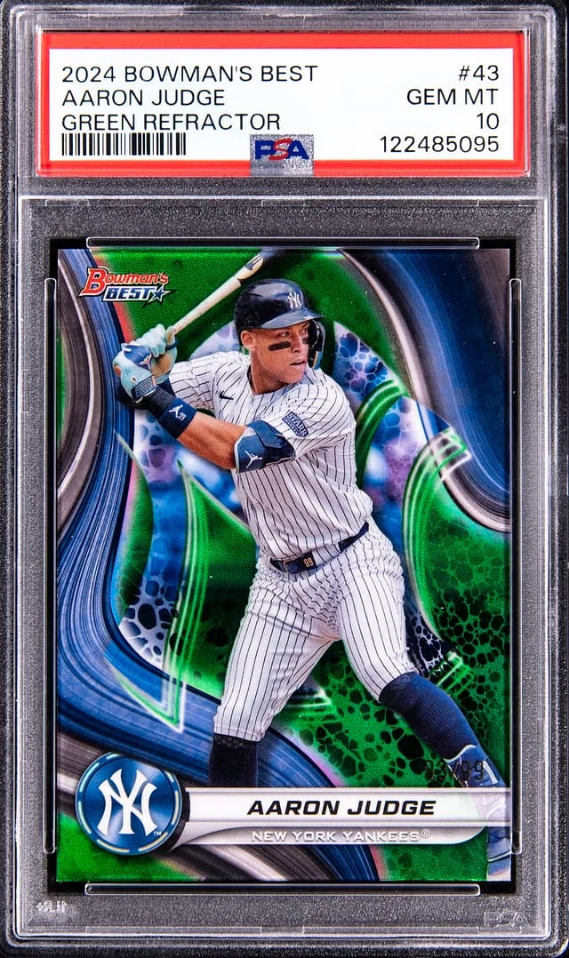2024 Bowman Best Aaron Judge Green Refractor #43 card image