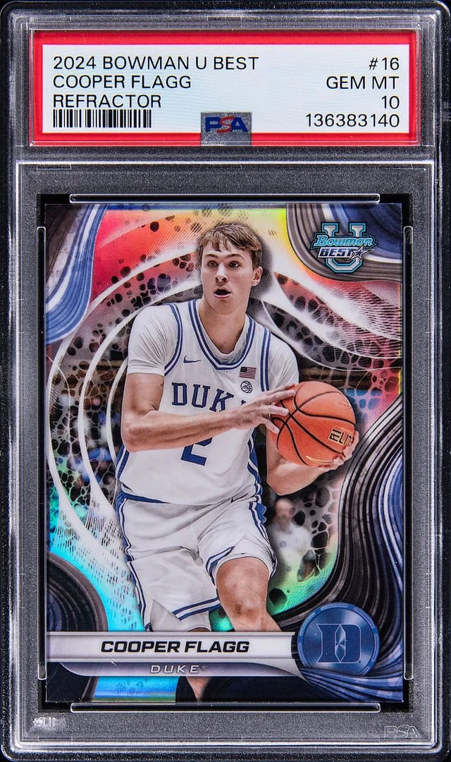 2024 Bowman Best Cooper Flagg University Refractor #16 card image