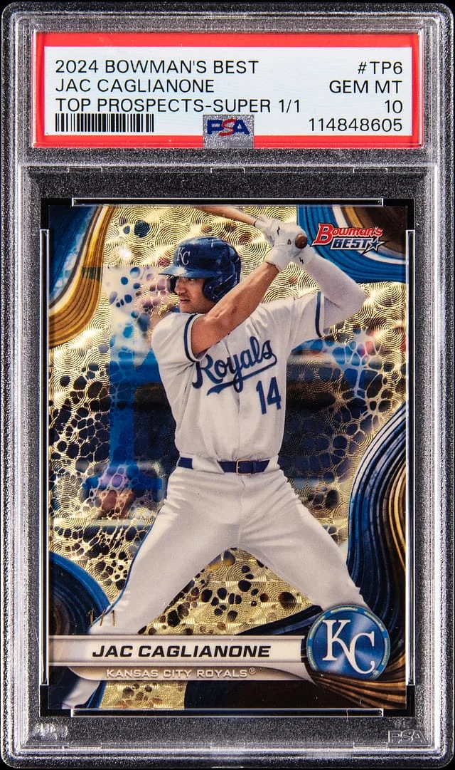 2024 Bowman Best Jac Caglianone Top Prospects SuperFractor #TP-6 card image
