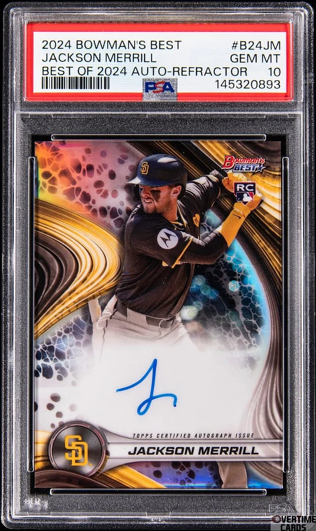 2024 Bowman Best Jackson Merrill of 2024 Autograph Refractor #B24-JM card image