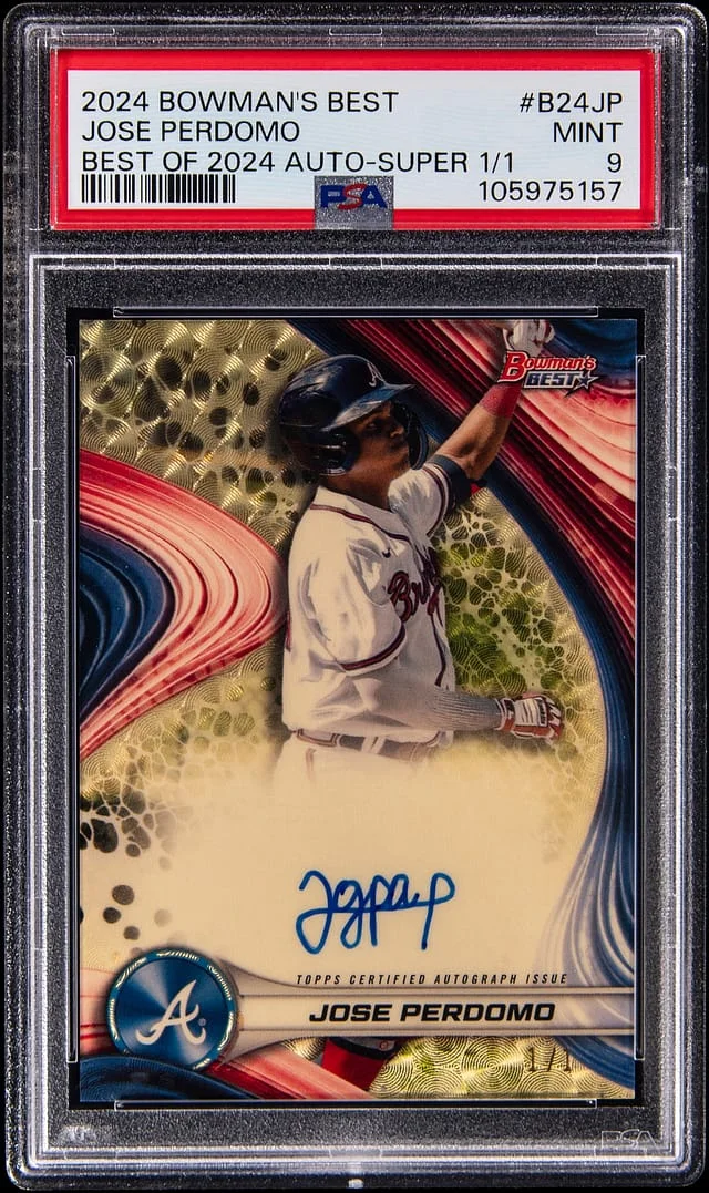 2024 Bowman Best Jose Perdomo of 2024 Autographs SuperFractor #B24-JP card image