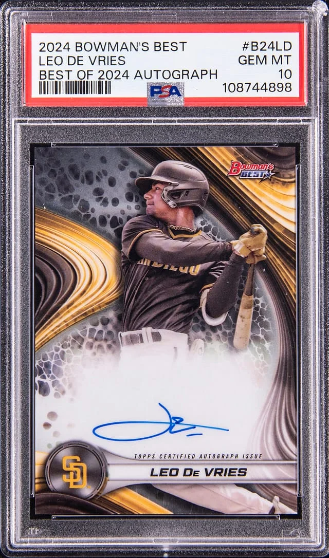 2024 Bowman Best Leo De Vries Best Of 2024 Autograph #B24LD card image