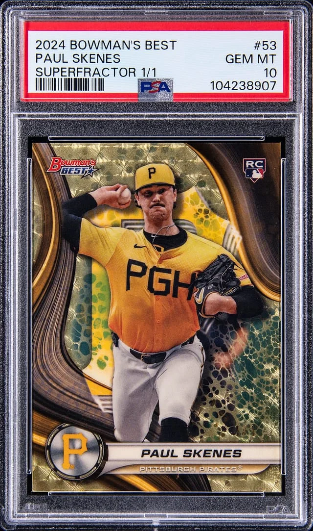 2024 Bowman Best Paul Skenes SuperFractor #53 card image