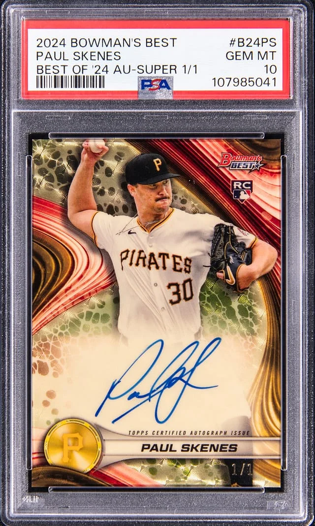 2024 Bowman Best Paul Skenes Of '24 Autograph Superfractor #B24-PS card image