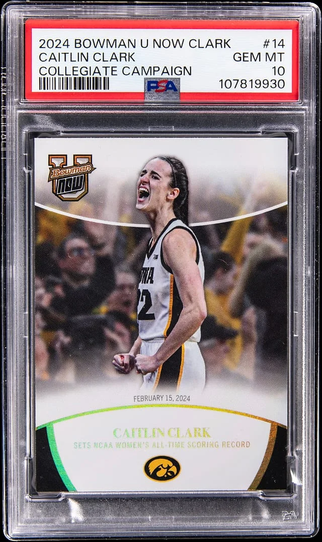 2024 Bowman Caitlin Clark U Now Collegiate Campaign #14 card image