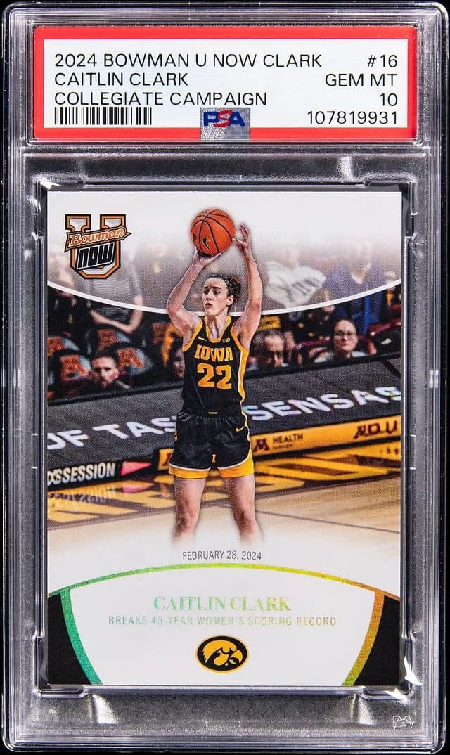 2024 Bowman Caitlin Clark U Now Collegiate Campaign #16 card image