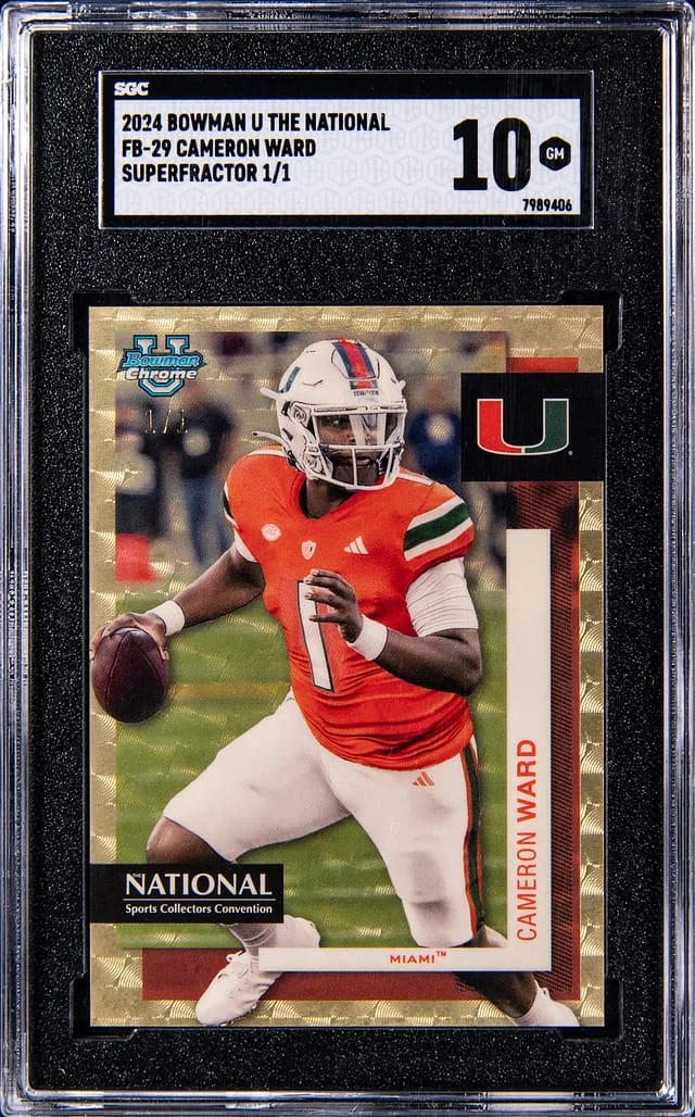 2024 Bowman Cameron Ward U Chrome The National Superfractor #FB-29 card image