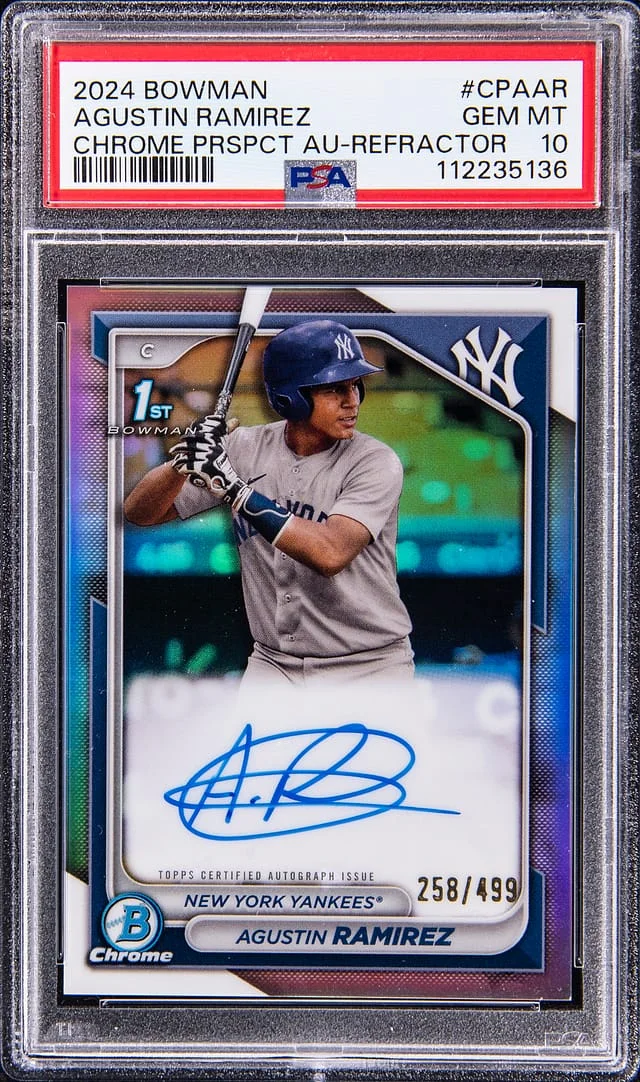 2024 Bowman Chrome Agustin Ramirez Prospect Autograph Refractor #CPA-AR card image