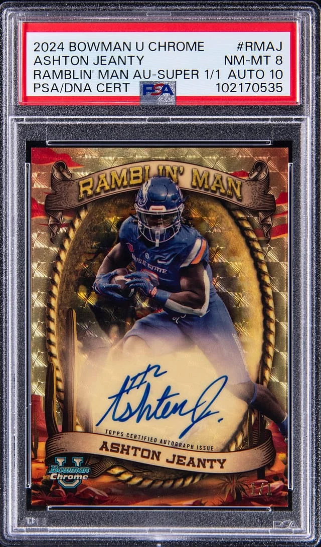 2024 Bowman Chrome Ashton Jeanty U Ramblin' Man Autograph SuperFractor #RM-AJ card image