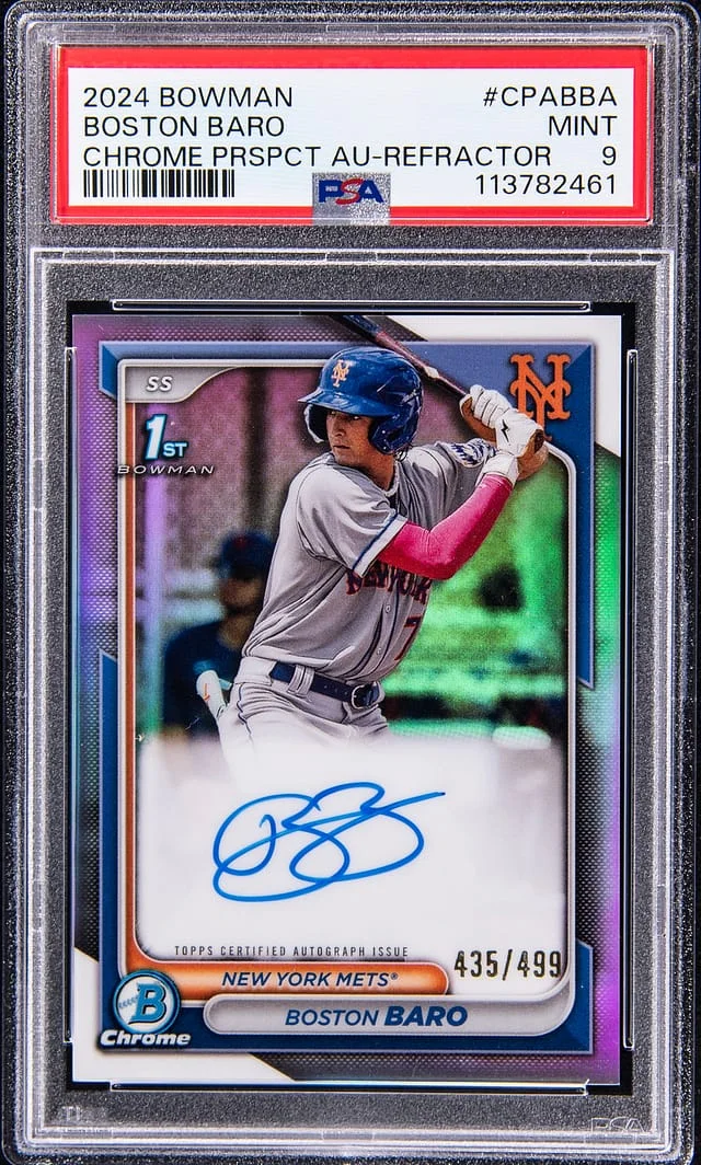 2024 Bowman Chrome Boston Baro Prospect Autograph-Refractor #CPABBA card image