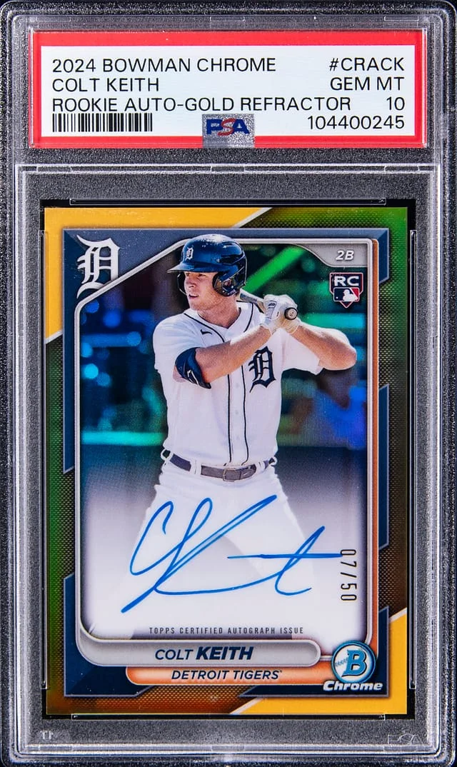 2024 Bowman Chrome Colt Keith Autograph Gold Refractor #CRA-CK card image