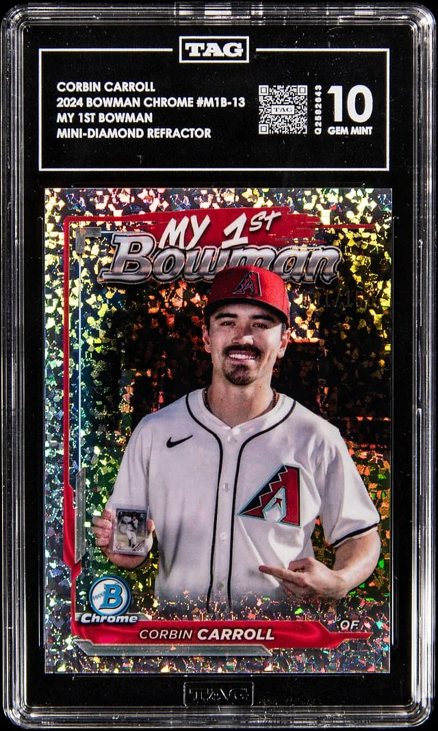 2024 Bowman Chrome Corbin Carroll My 1st Bowman Mini Diamond Refractor #M1B-13 card image