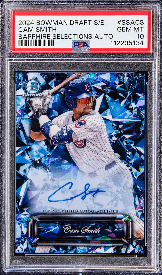 2024 Bowman Chrome Draft Cam Smith Sapphire Edition Sapphire Selections Autograph #SSA-CS card image