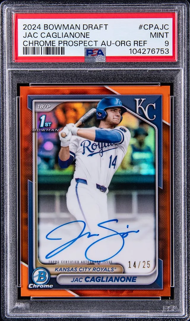 2024 Bowman Chrome Draft Jac Caglianone Prospect Autograph Sparkle Refractor #CPA-JC card image