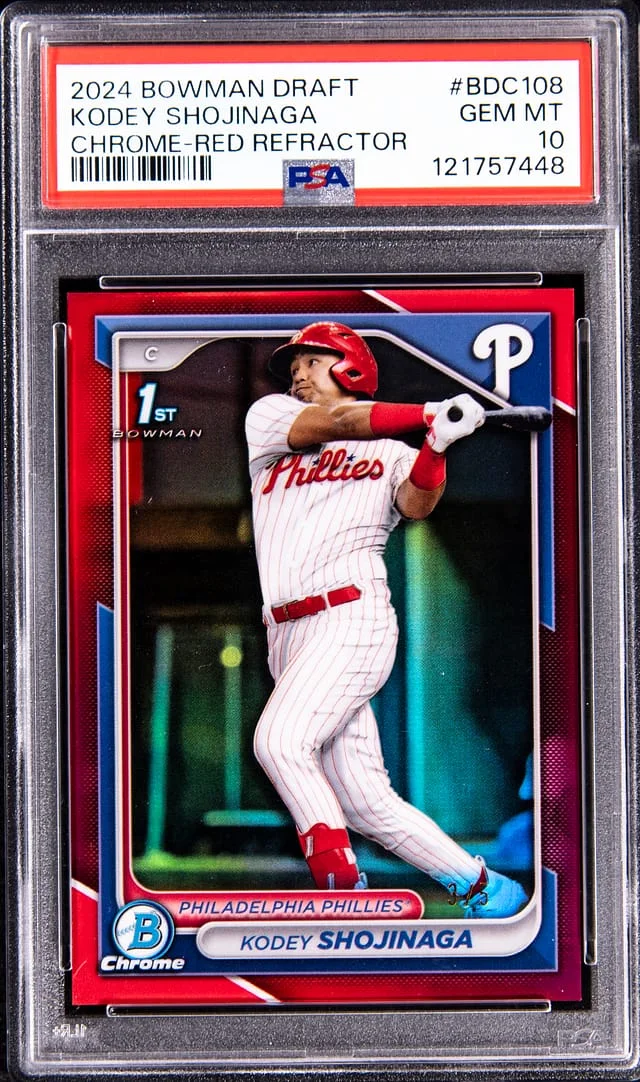 2024 Bowman Chrome Draft Kodey Shojinaga Red Refractor #BDC-108 card image