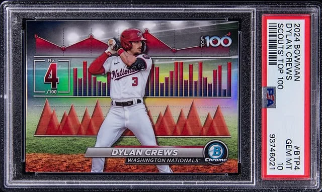 2024 Bowman Chrome Dylan Crews Scouts' Top 100 #BTP4 card image