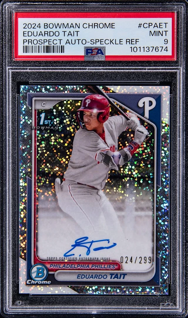 2024 Bowman Chrome Eduardo Tait Prospect Autograph Speckle Refractor #CPA-ET card image