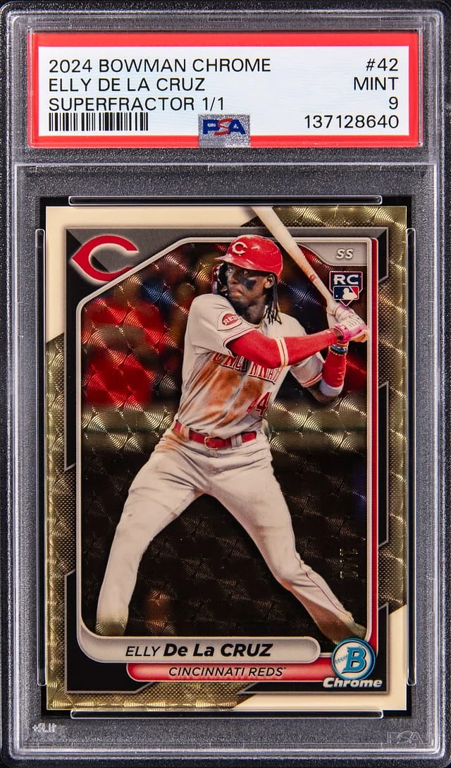2024 Bowman Chrome Elly De La Cruz Blue Refractor #42 card image