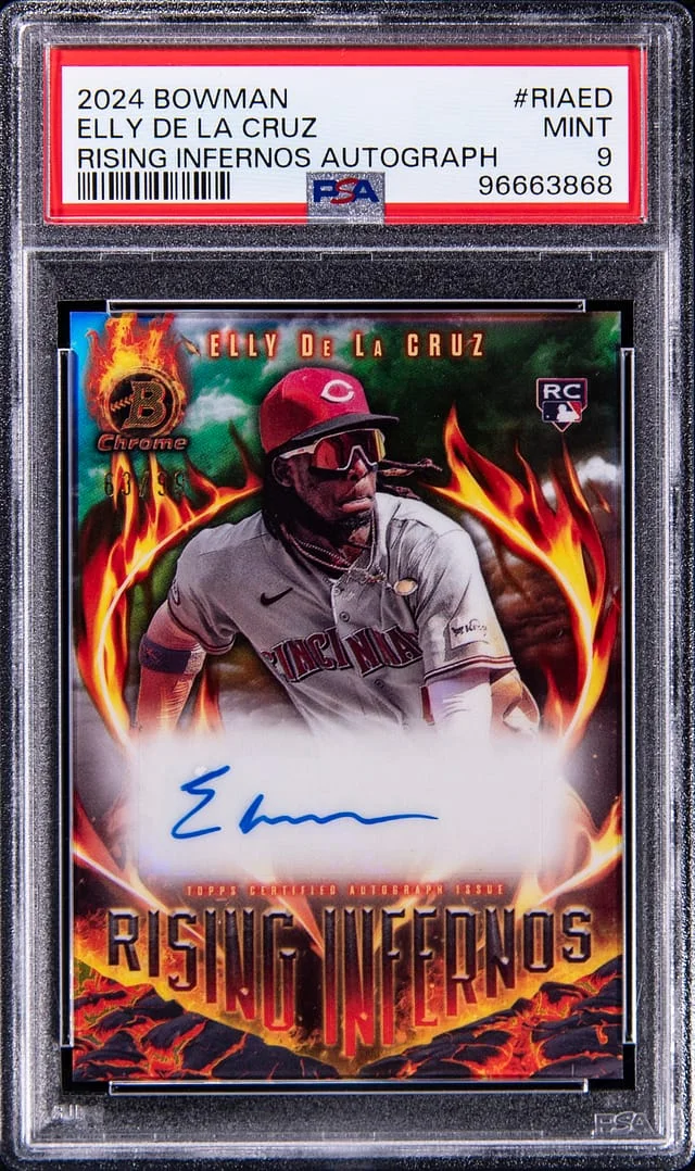2024 Bowman Chrome Elly De La Cruz Rising Infernos Autograph #RIAED card image