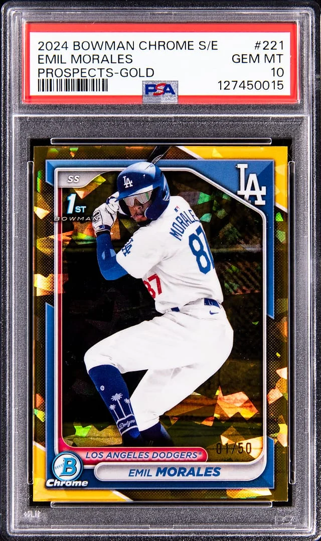 2024 Bowman Chrome Emil Morales Edition Prospects Gold #BCP-221 card image