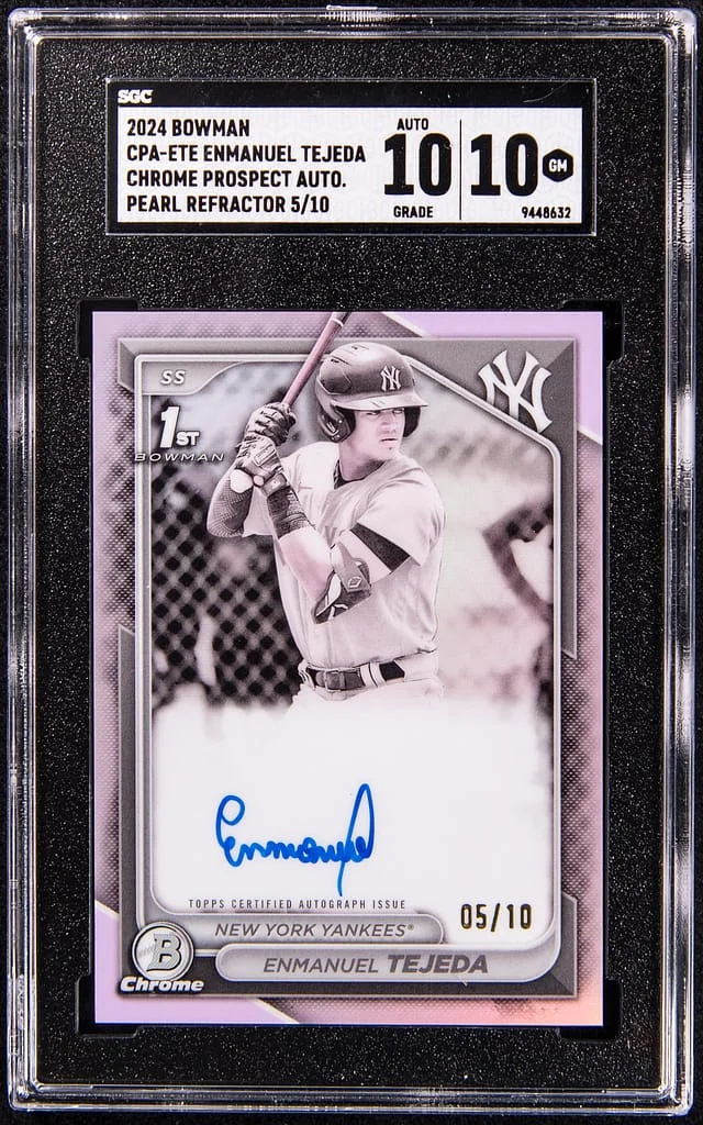 2024 Bowman Chrome Emmanuel Tejada Prospect Autographs Pearl Refractor #CPA-ETE card image