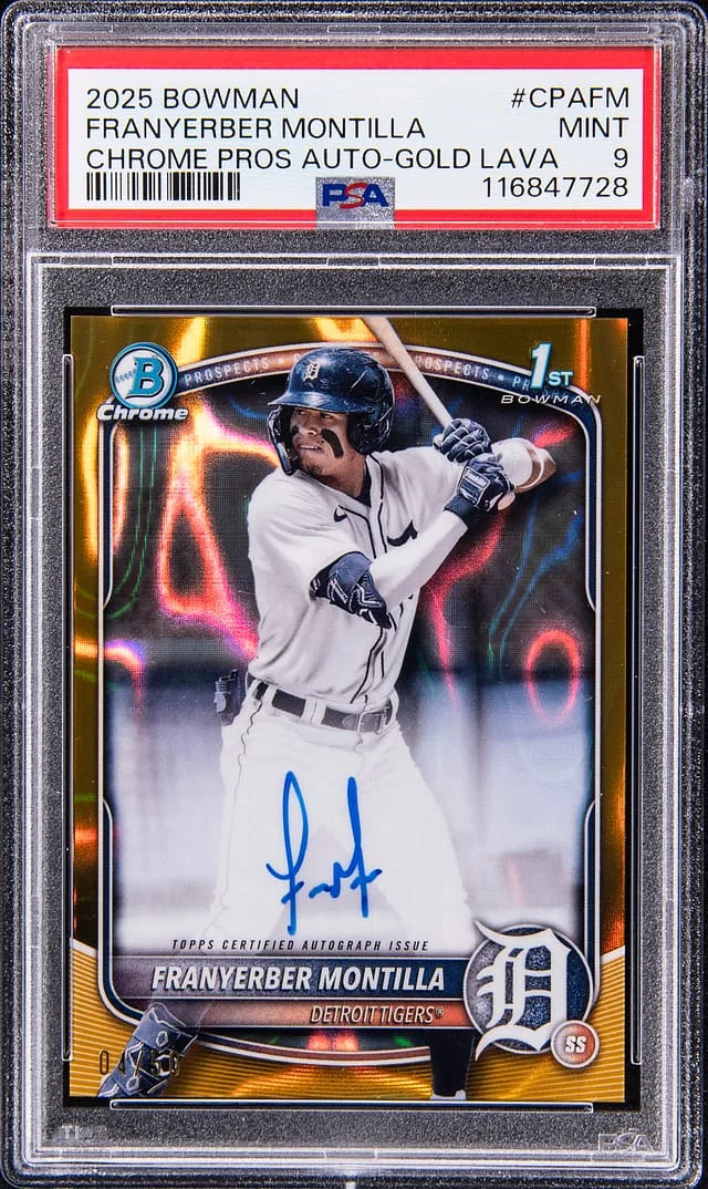 2024 Bowman Chrome Franyerber Montilla Prospect Autograph-Gold Lava #CPAFM card image