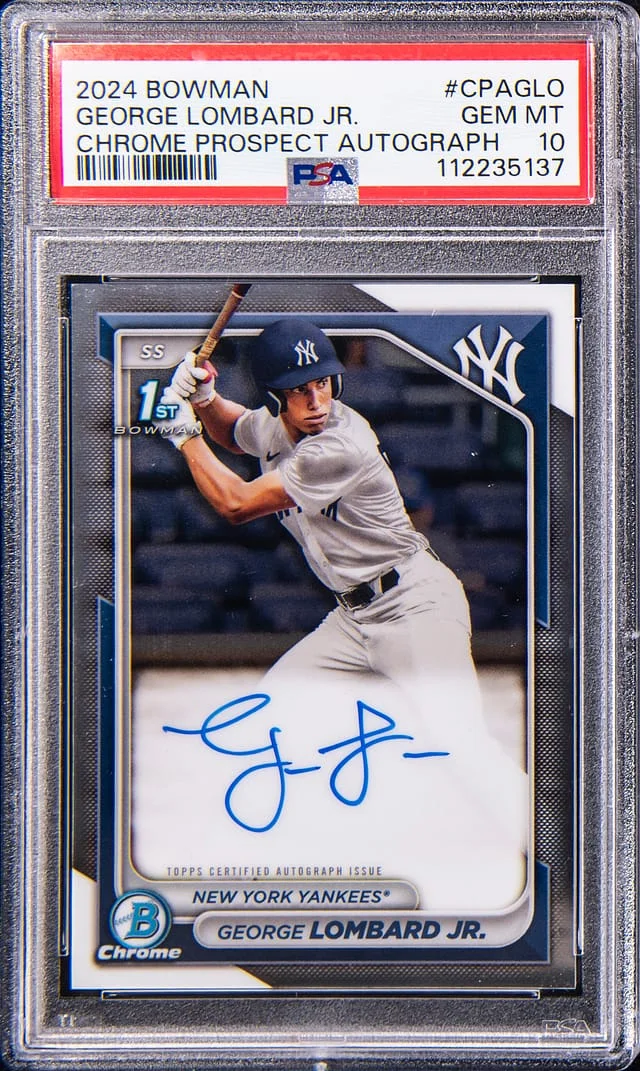 2024 Bowman Chrome George Lombard Jr. Prospect Autograph #CPA-GLO card image