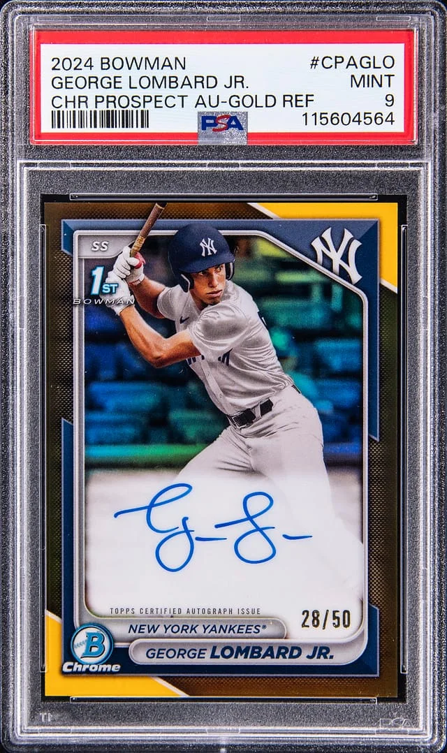 2024 Bowman Chrome George Lombard Jr. Prospect Autograph #CPAGLO card image