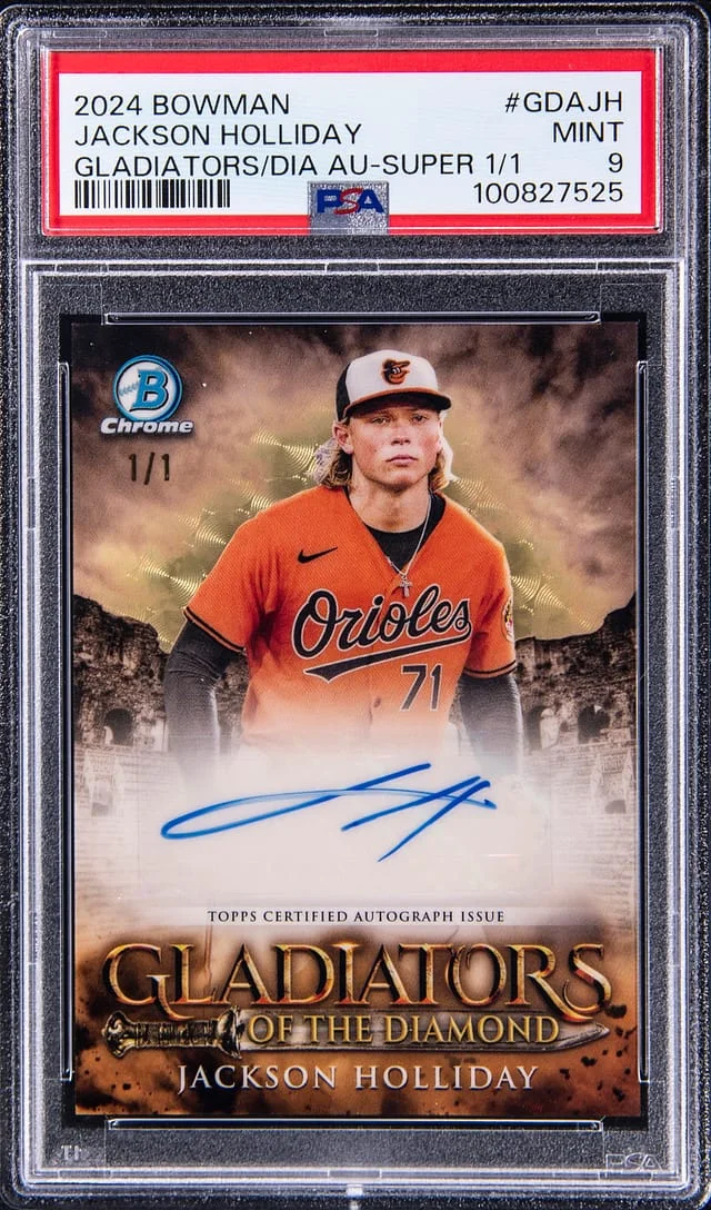 2024 Bowman Chrome Jackson Holliday Gladiators Of The Diamond Autographs SuperFractor #GDA-JH card image