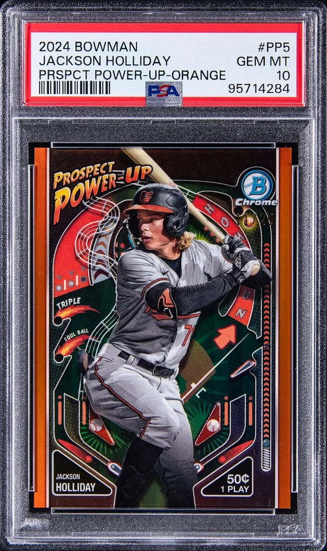 2024 Bowman Chrome Jackson Holliday Prospect Power-Up Orange Refractor #PP5 card image